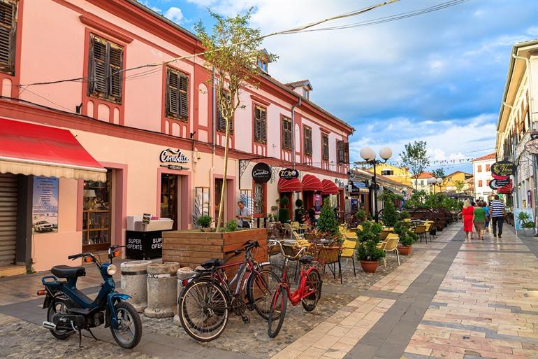 Centrum van Shkodër, Albanië