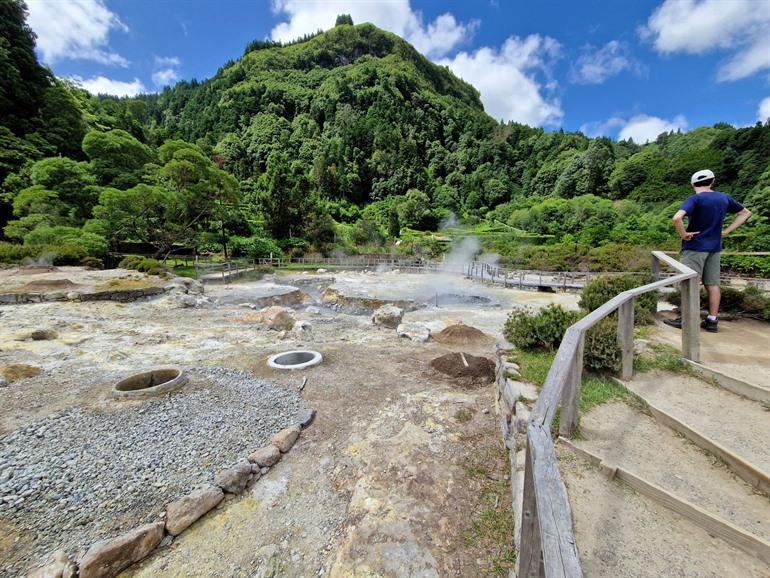 De fumarolen rond Lagoa das Furnas