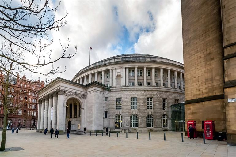 St. Peter's Square met de bibliotheek, Manchester