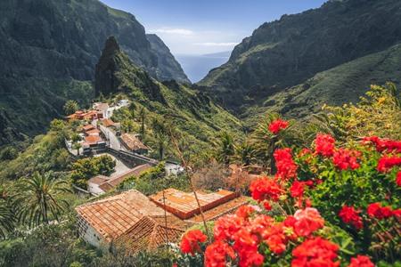 Uitzicht over Masca in de Masca-vallei op Tenerife